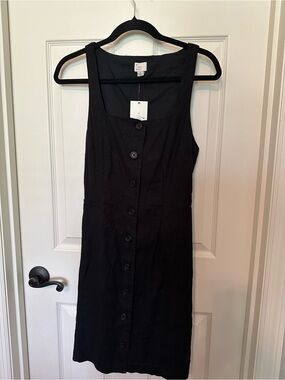 a new day Black Button-Front Mini Dress